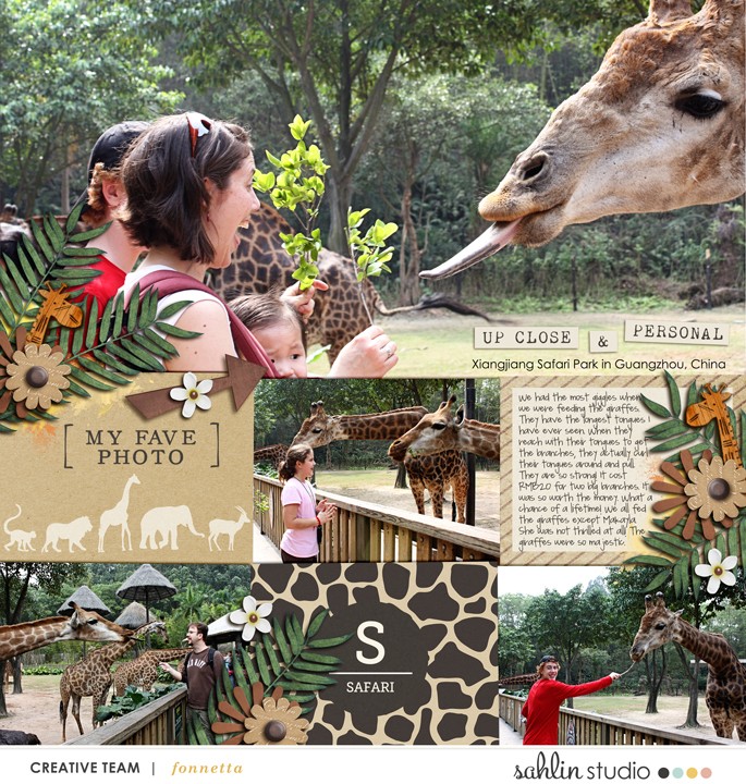 Safari digital scrapbooking page using Project Mouse: Animal by Britt-ish Designs and Sahlin Studio