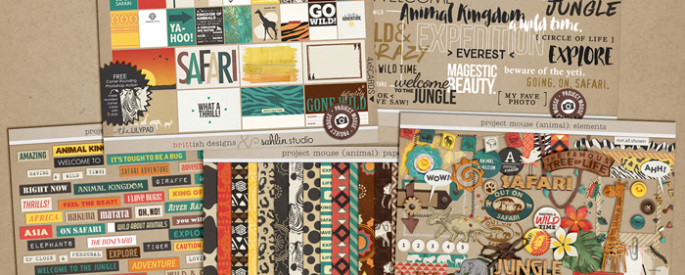 Project Mouse: Animal Papers by Britt-ish Designs and Sahlin Studio - Perfect for documenting Project Life for Animal Kingdom, safari,