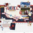 America Traveling Across Country Disney Digital Scrapbook Layout page using Project Mouse (World): America by Britt-ish Design and Sahlin Studio