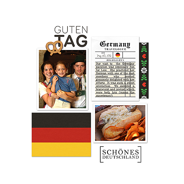 Guten Tag  Germany Digital Scrpabook  Layout page using Project Mouse (World): Germany by Britt-ish Design and Sahlin Studio