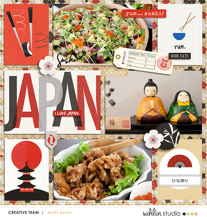  Japan Project Life Layout page using Project Mouse (World): Japan by Britt-ish Design and Sahlin Studio