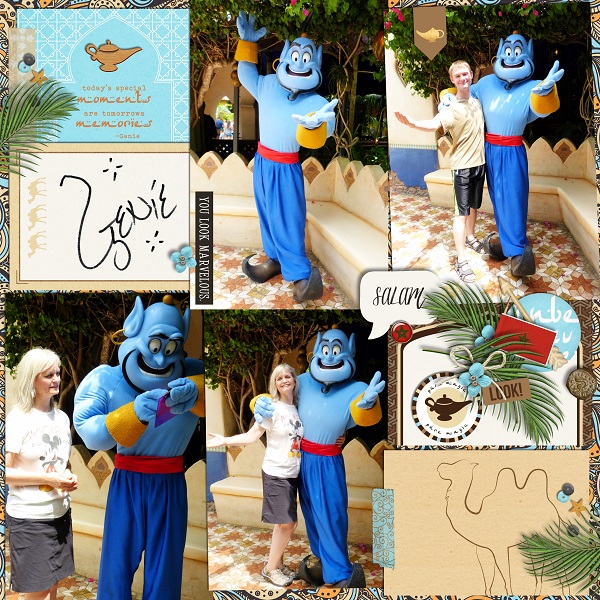 Genie Aladdin Morocco Digital Project Life Layout page using Project Mouse (World): Morocco by Britt-ish Design and Sahlin Studio