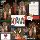Disney Epcot Norway Trolls Project Life Layout page using Project Mouse (World): Norway by Britt-ish Design and Sahlin Studio