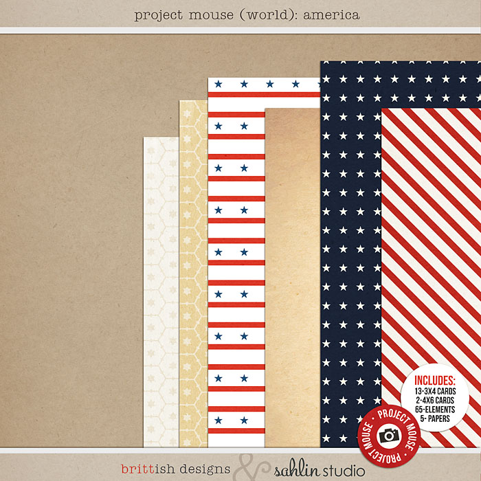 Project Mouse (World): America by Britt-ish Design and Sahlin Studio - Perfect for your Project Life or Project Mouse Disney Epcot Album