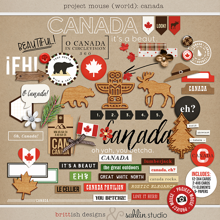 Project Mouse (World): Canada by Britt-ish Design and Sahlin Studio - Perfect for your Project Life or Project Mouse Disney Epcot Album