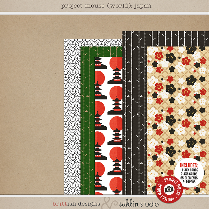 Project Mouse (World): Japan by Britt-ish Design and Sahlin Studio - Perfect for your Project Life or Project Mouse Disney Epcot Album!