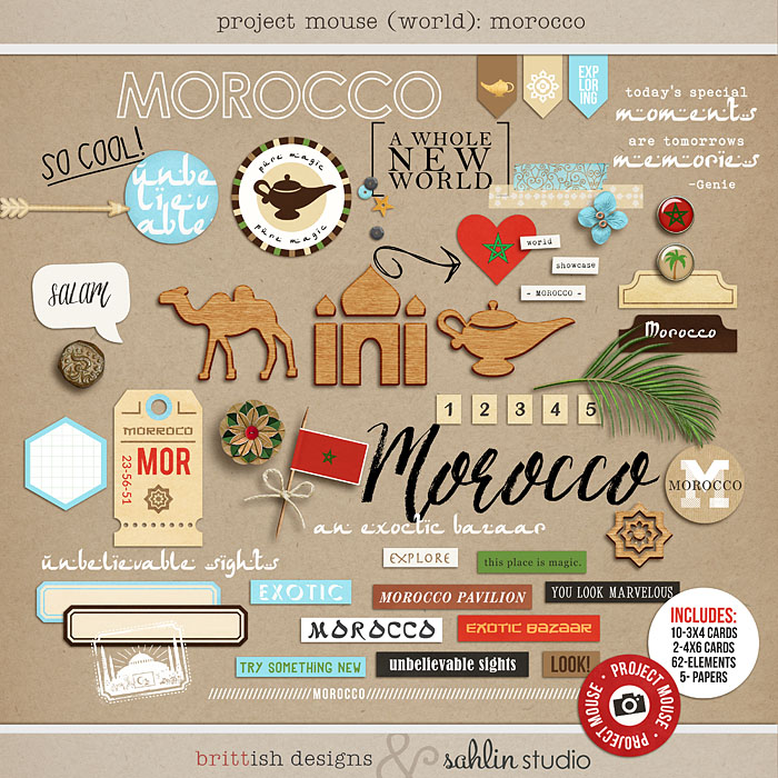 Project Mouse (World): Morocco by Britt-ish Design and Sahlin Studio - Perfect for your Project Life or Project Mouse Disney Epcot Album!