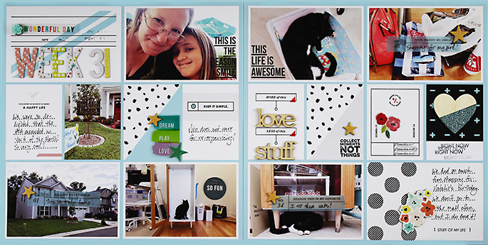 project life page  featuring Photo Journaling The Reason Why by Sahlin Studio and Lined Up Word Art No1 by Sahlin Studio