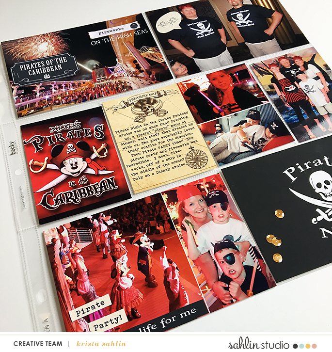 Disney Fantasy Cruise Pirates Night Project Life page using Project Mouse (Pirates) by Britt-ish Designs and Sahlin Studio 