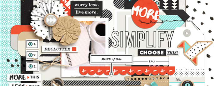 Simplify | Scrapbook Kit by Sahlin Studio - Perfect for your Project Life albums!