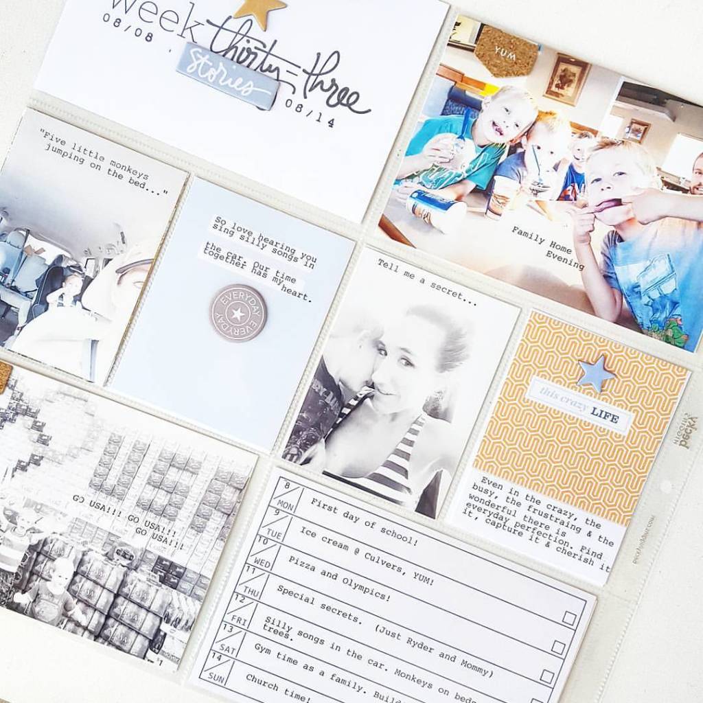 Project Life page by findingeverydayperfection featuring The Everyday Routine by Sahlin Studio