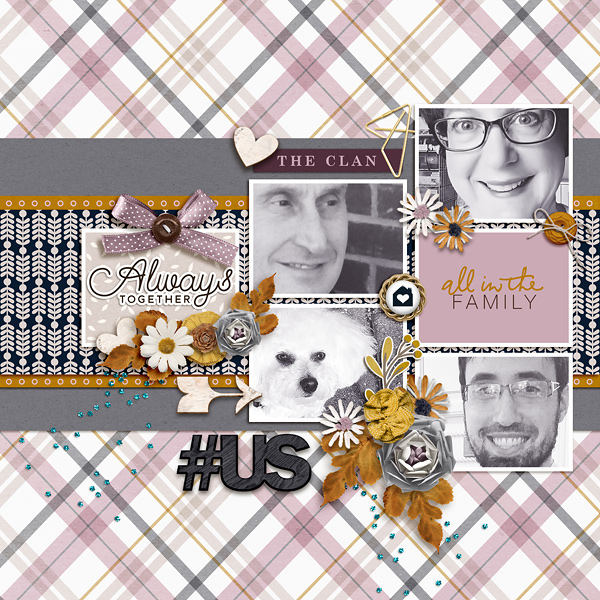 Digital Scrapbooking page using Kindred - Digital Scrapbooking Papers and Kit by Sahlin Studio