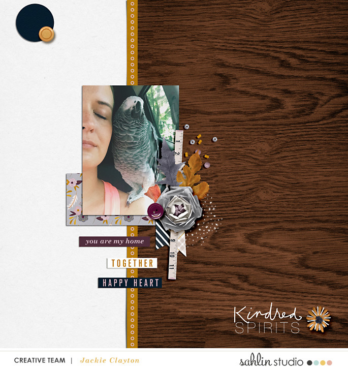 Digital Scrapbooking page using Kindred - Digital Scrapbooking Papers and Kit by Sahlin Studio