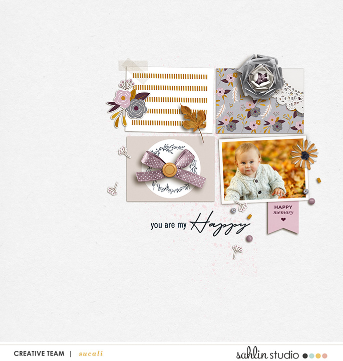 Digital Scrapbooking page using Kindred - Digital Scrapbooking Papers and Kit by Sahlin Studio