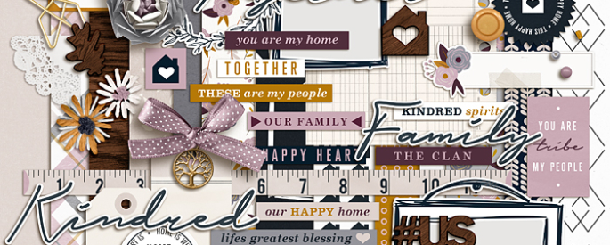 Kindred Kit by Sahlin Studio - Perfect for digital scrapbooking or your Project Life album!