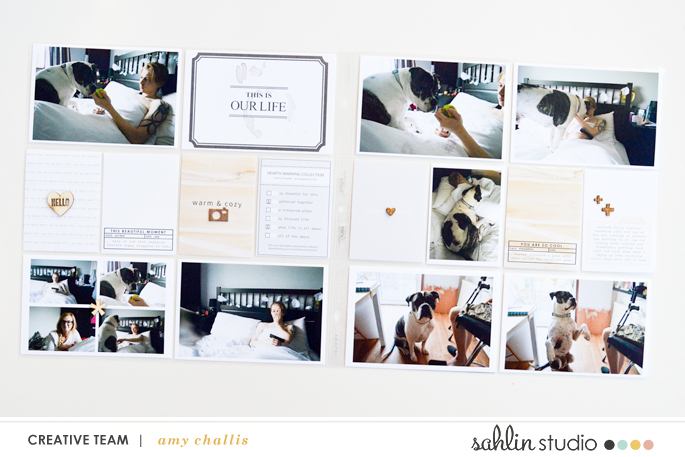 Amy Challis | Clean and Simple Pages using Chesterfield from Sahlin Studio.