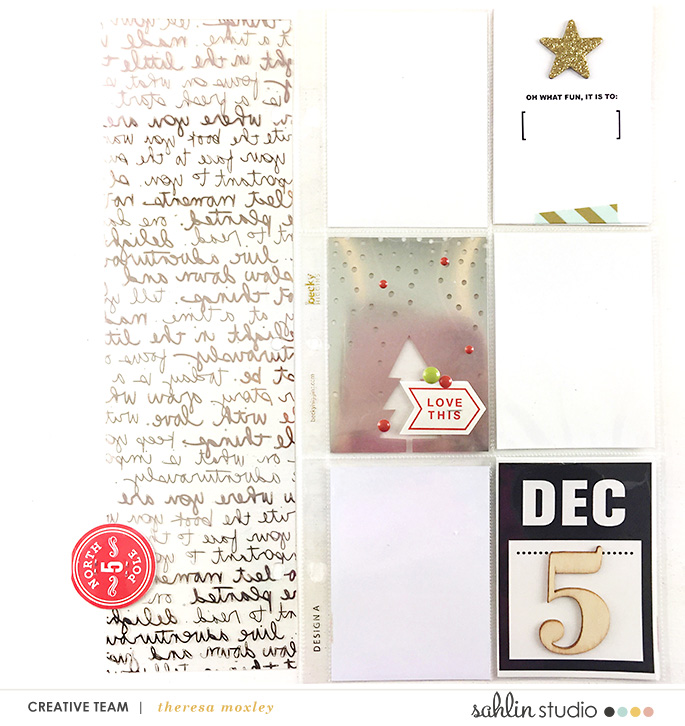 Sahlin Studio Creative Team Theresa Moxley | Getting December Pages Ready