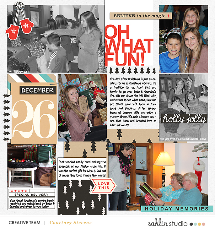 Oh What Fun - Digital Printable Scrapbooking Journal Card Pack by Sahlin  Studio