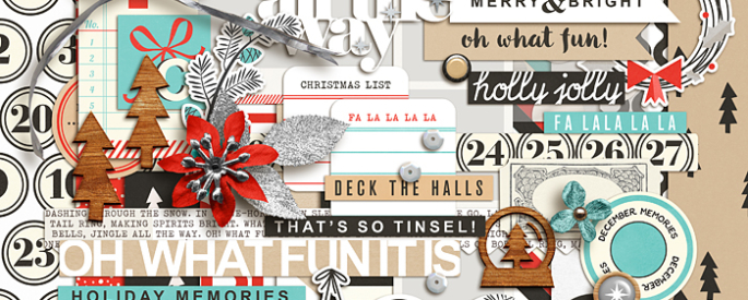 Oh What Fun - Digital Printable Scrapbooking Kit by Sahlin Studio - Perfect for your Project Life or December Daily albums!!