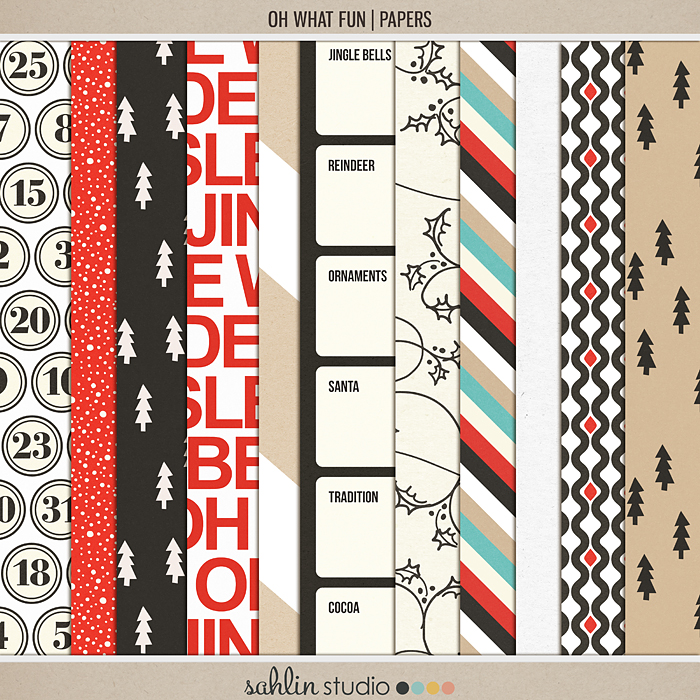 Sahlin Studio, Digital Scrapbooking DesignsOh What Fun (Journal Cards) -  Sahlin Studio