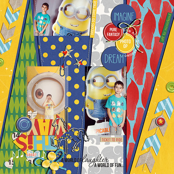 Minions This Way Digital Scrapbooking Layout by Iv