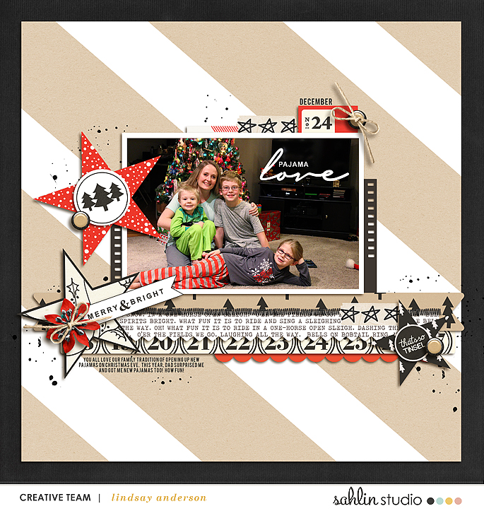 Give Love scrapbooking layout using Photo Journal Templates by Sahlin Studio