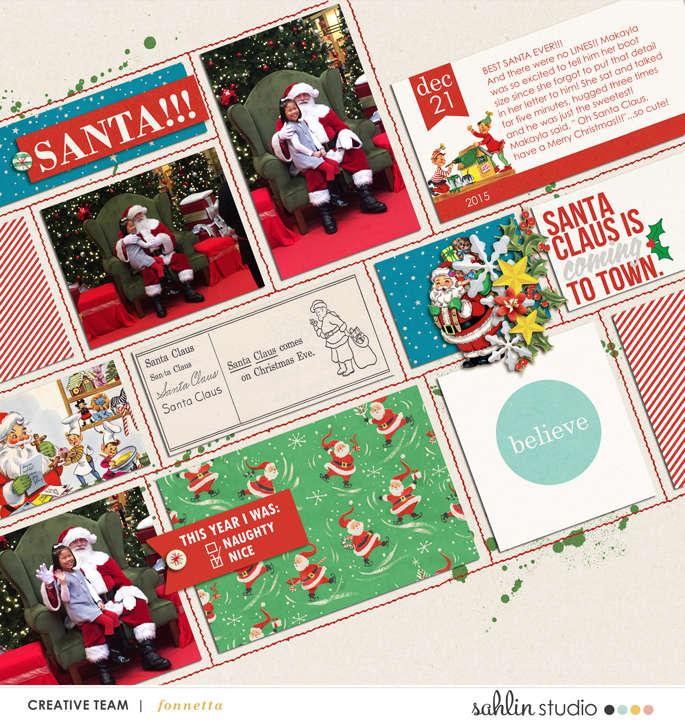 layout by fonnetta featuring Santa's Workshop by Sahlin Studio