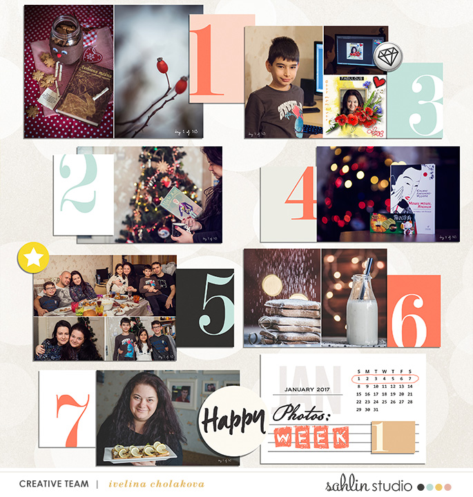 Scrapbook With Numbers digital scrapbooking layout using Numbers | Journal Cards