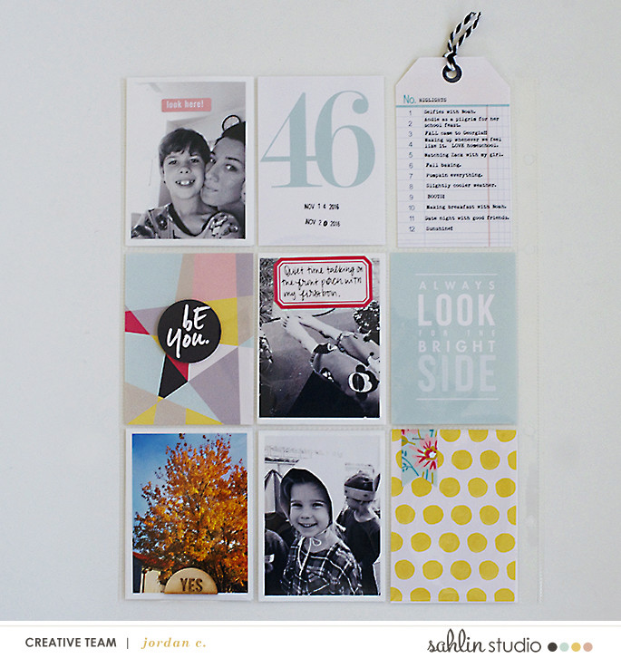Scrapbook With Numbers Project Life layout using Numbers | Journal Cards