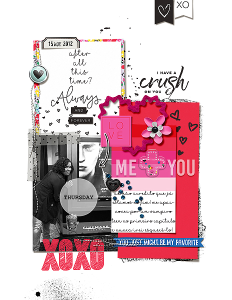 Me & You digital scrapbooking page Photo Rounds - Days Weeks by Sahlin Studio and MPM Memory Pocket Monthly Collection