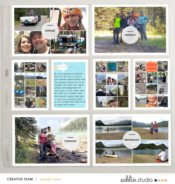 Camping Trip hybrid project life page by ctmm4 using Photo Rounds - Days by Sahlin Studio
