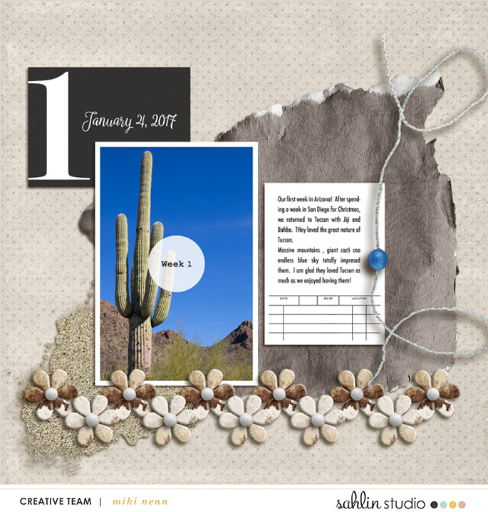 1 digital scrapbooking page by mikinenn using Photo Rounds - Weeks by Sahlin Studio