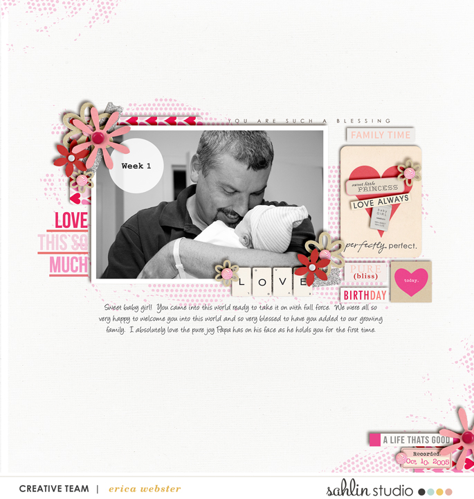 Love digital scrapbooking page by pne123 using Photo Rounds - Weeks by Sahlin Studio