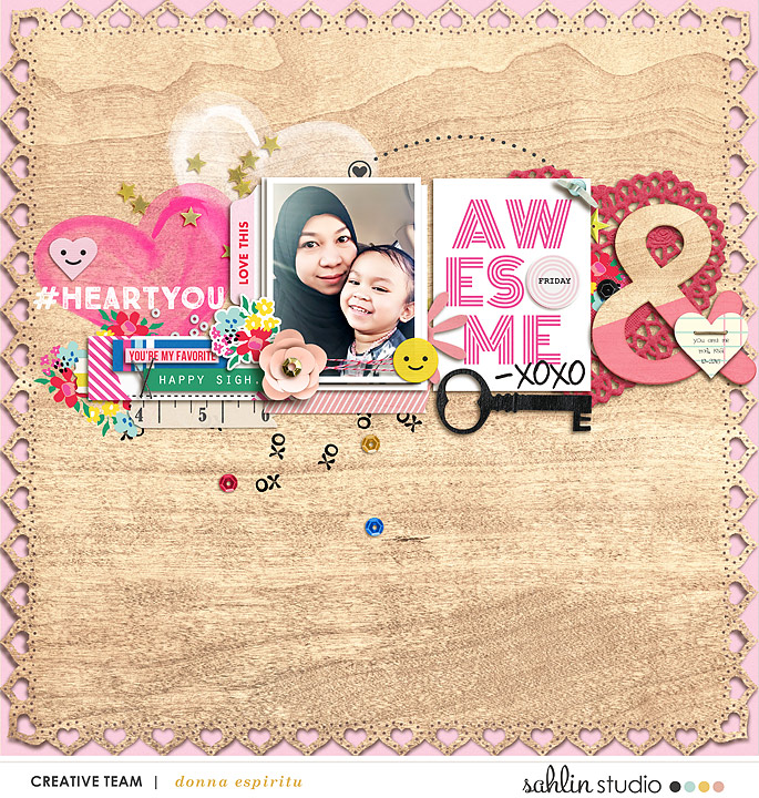 Me & You digital scrapbooking page Photo Rounds - Days Weeks by Sahlin Studio and MPM Memory Pocket Monthly Collection