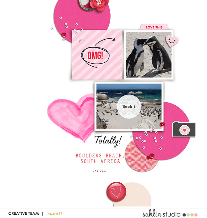 Totally digital scrapbooking page by sucali using Photo Rounds - Weeks by Sahlin Studio