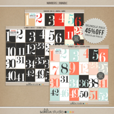 Numbers (Basic) | Journal Cards - Digital Printable Scrapbooking Journal Card Pack by Sahlin Studio - Perfect for your Project Life, Project 52 or December Daily albums!!