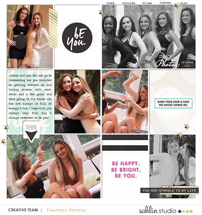 project life layout created by cnscrap featuring Shine Bright by Sahlin Studio