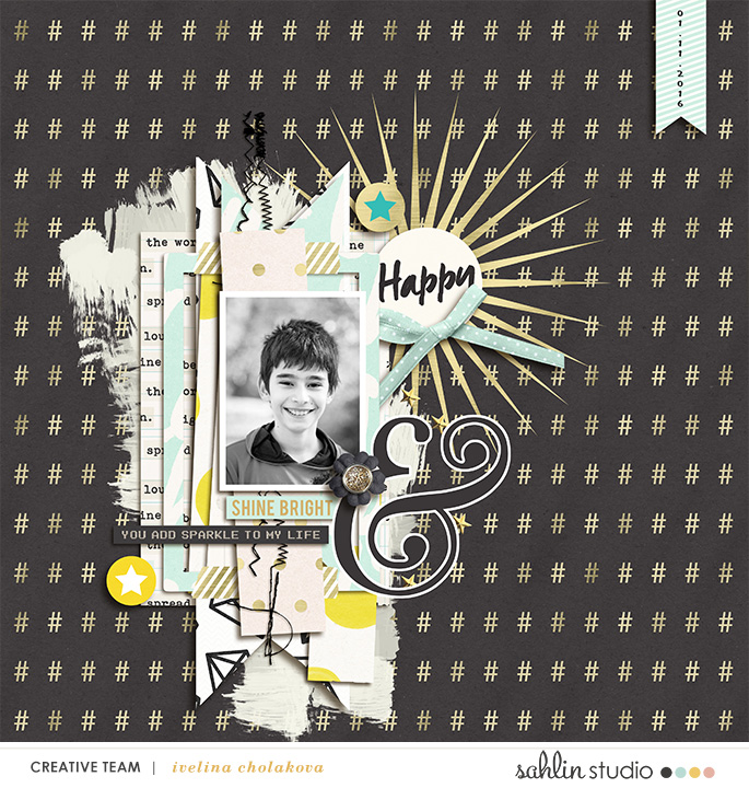 digital scrapbook layout created by damayanti featuring Shine Bright by Sahlin Studio