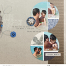 Swimming digital scrapbooking layout created featuring May 2016 Template by Sahlin Studio
