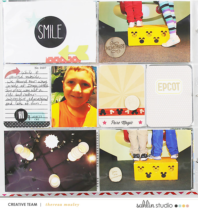 Disney Themed Scrapbook Process // The Happiest Place// Creative Design  Team Collaboration 