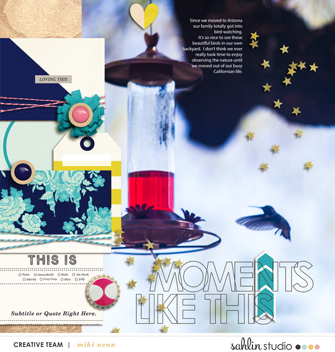 digital scrapbooking layout created by mikinenn featuring March 2017 FREE Template by Sahlin Studio