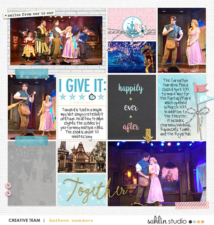 Disney Project Life layout using Project Mouse: Beginnings Kit and Journal Cards by Sahlin Studio and Britt-ish Designs