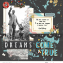 Walt Disney Mickey statue BELIEVE digital scrapbooking page using Project Mouse: Artsy and Beginnings by Sahlin Studio and Britt-ish Designs