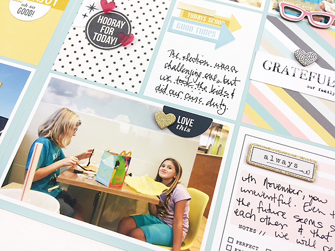 Weekly Project Life page using Project Mouse: Photo Tabs and Beginnings by Sahlin Studio and Britt-ish Designs