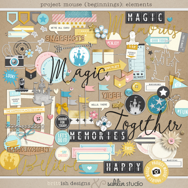Project Mouse (Beginning): Element | by Britt-ish Designs and Sahlin Studio - Perfect for your Disney / Disneyland Project Life or scrapbook layouts!