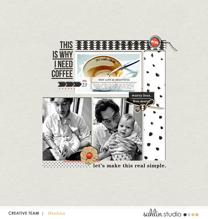 Digitial Scrapbooking Layout by Deekaa - May 2017 FREE Template by Sahlin Studio