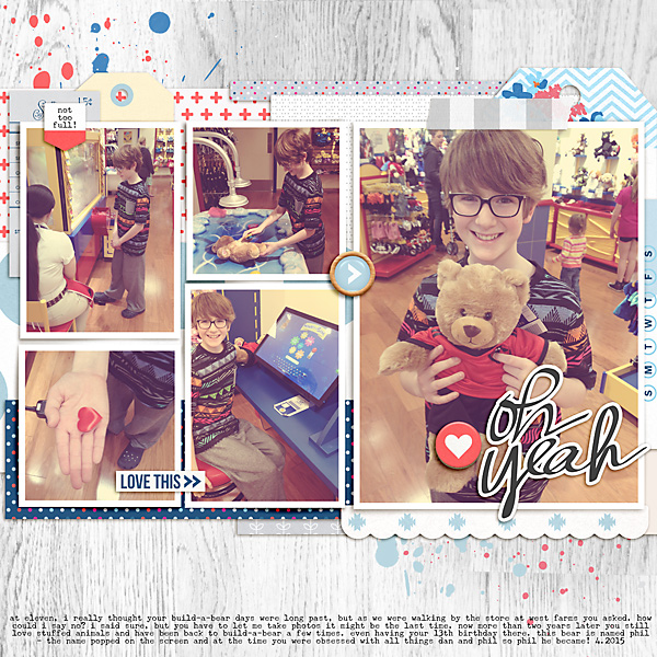 Oh Yeah digital scrapbooking kit using For Real by Sahlin Studio
