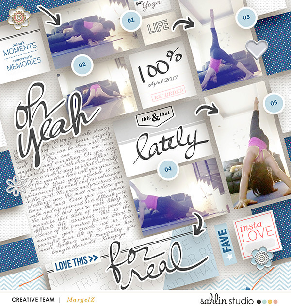 Oh Yeah digital scrapbooking page using For Real by Sahlin Studio 
