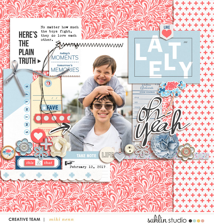 Lately digital scrapbooking kit using For Real by Sahlin Studio