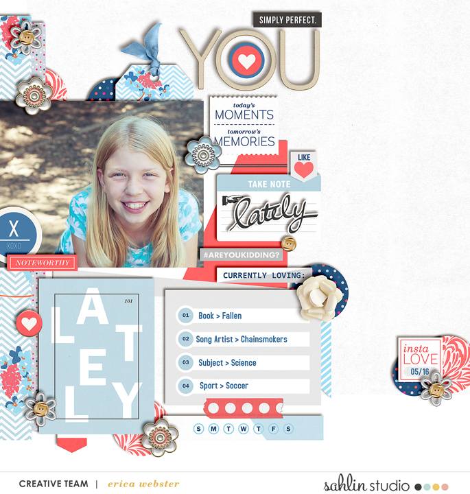 You digital scrapbooking kit using For Real by Sahlin Studio